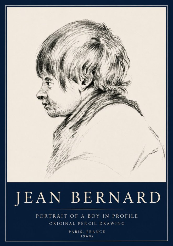 Jean Bernard Portrait Study II No5 - Plakat