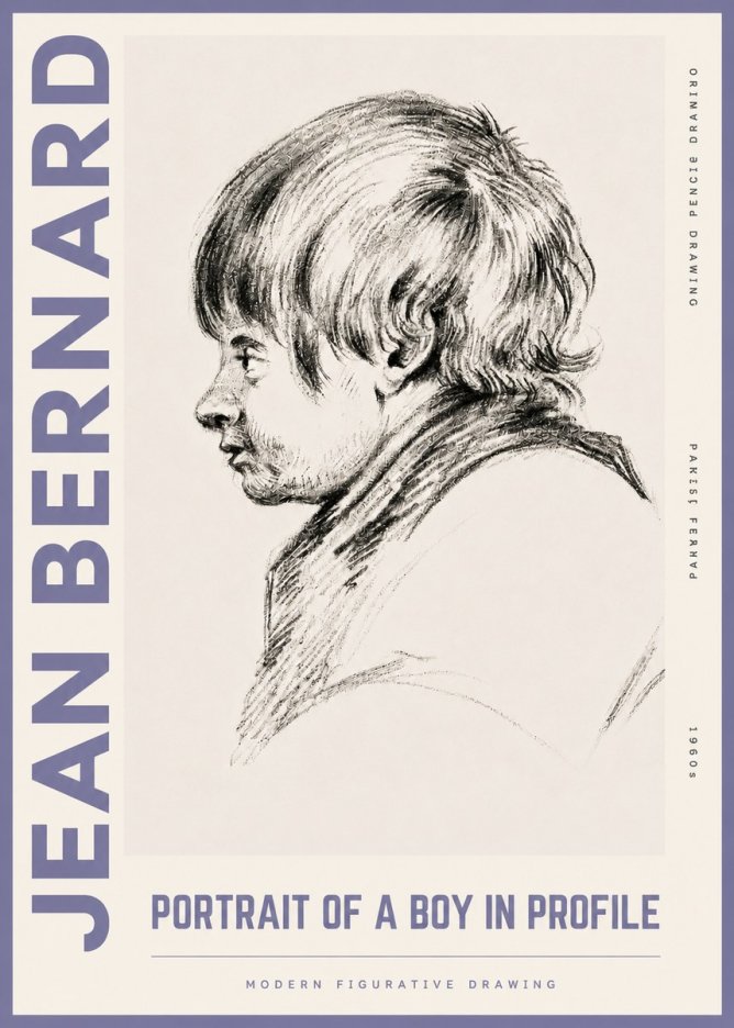 Jean Bernard Portrait Study II No6 - Plakat