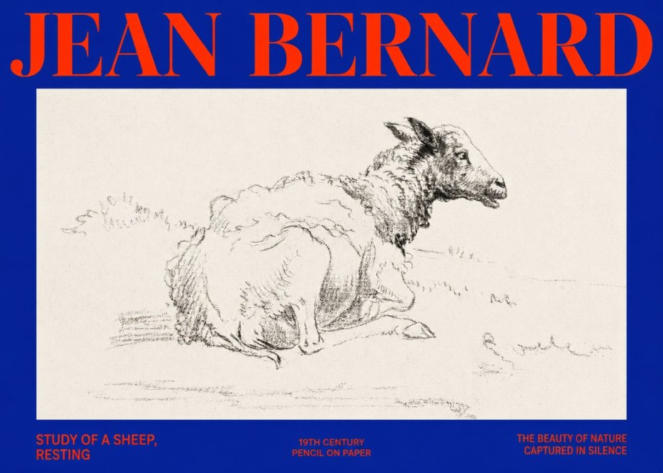 Jean Bernard Sheep Resting No6 - Plakat