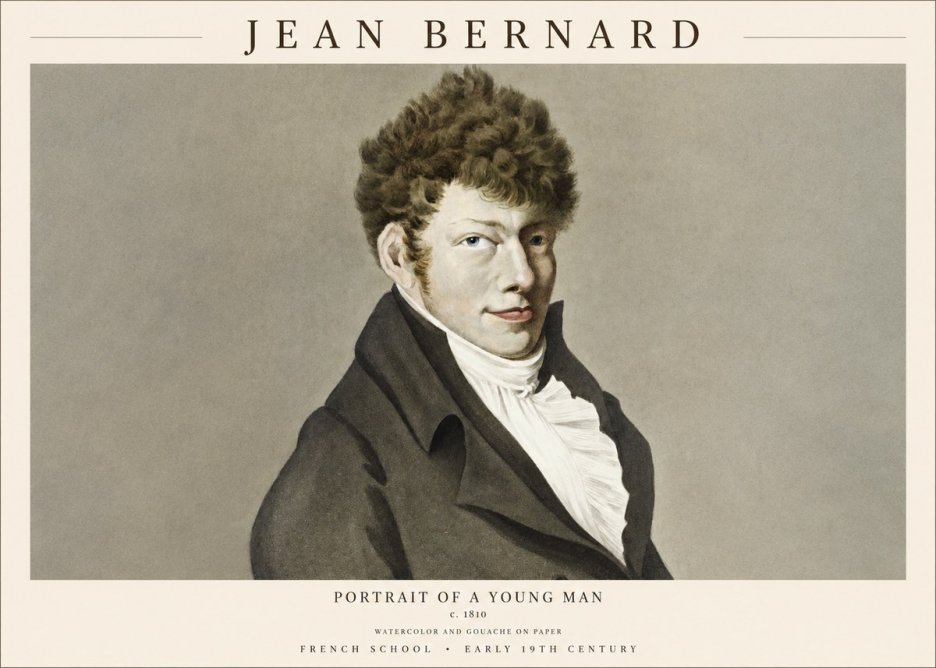 Jean Bernard Portrait of a Young Man No1 - Plakat