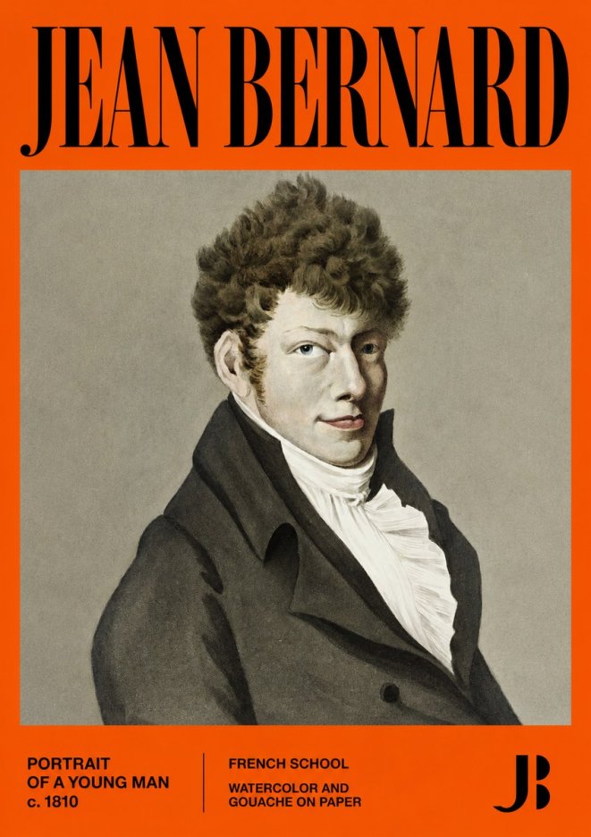 Jean Bernard Portrait of a Young Man No2 - Plakat