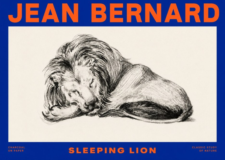 Jean Bernard Sleeping Lion No4 - Plakat