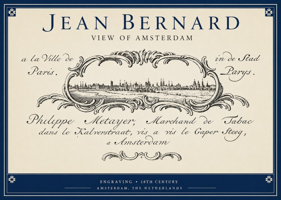 Jean Bernard A View of Paris No5 - Plakat