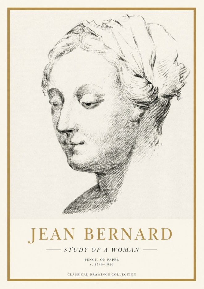Jean Bernard Study of a Woman No1 - Plakat