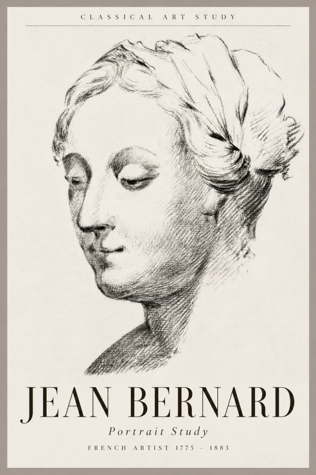 Jean Bernard Study of a Woman No6 - Plakat