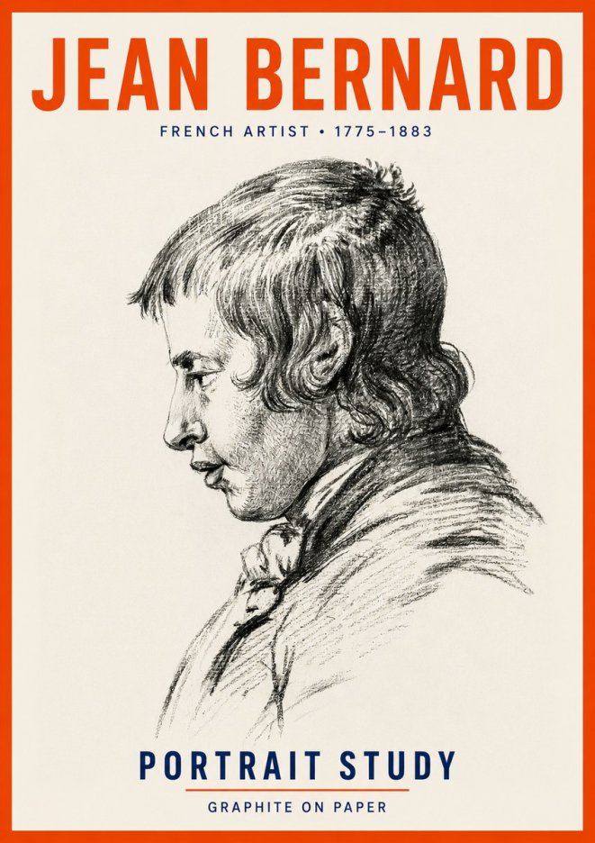 Jean Bernard Portrait Study III No5 - Plakat
