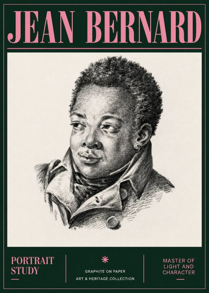 Jean Bernard Portrait Study V No4 - Plakat