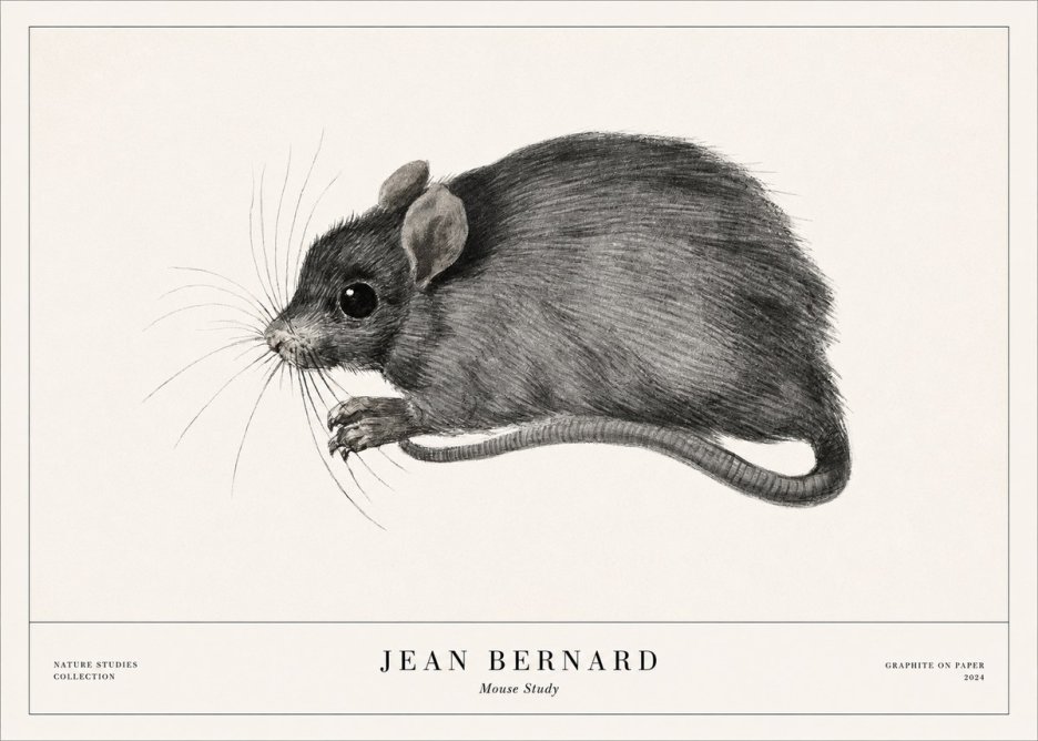 Jean Bernard Mouse Study No1 - Plakat