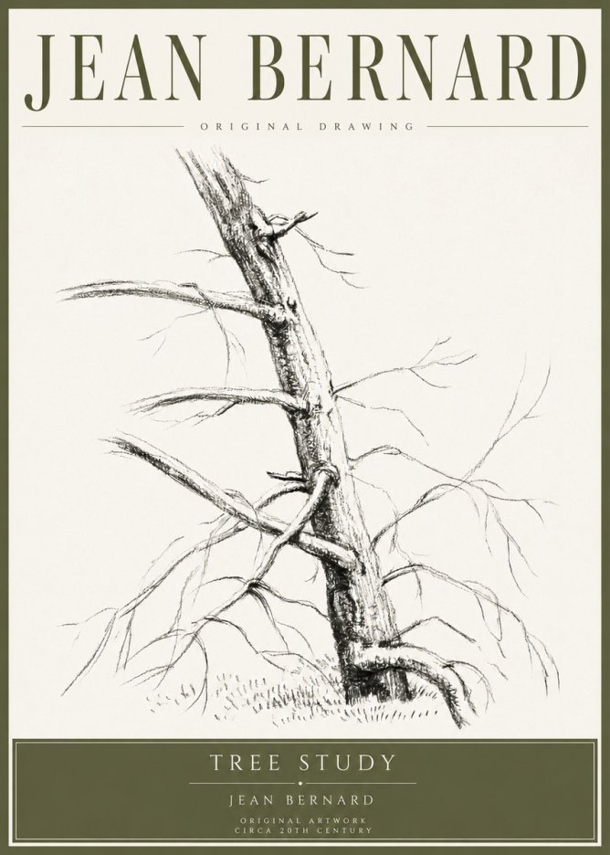 Jean Bernard Tree Study No4 - Plakat