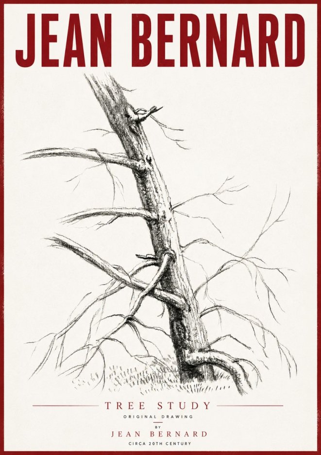 Jean Bernard Tree Study No6 - Plakat