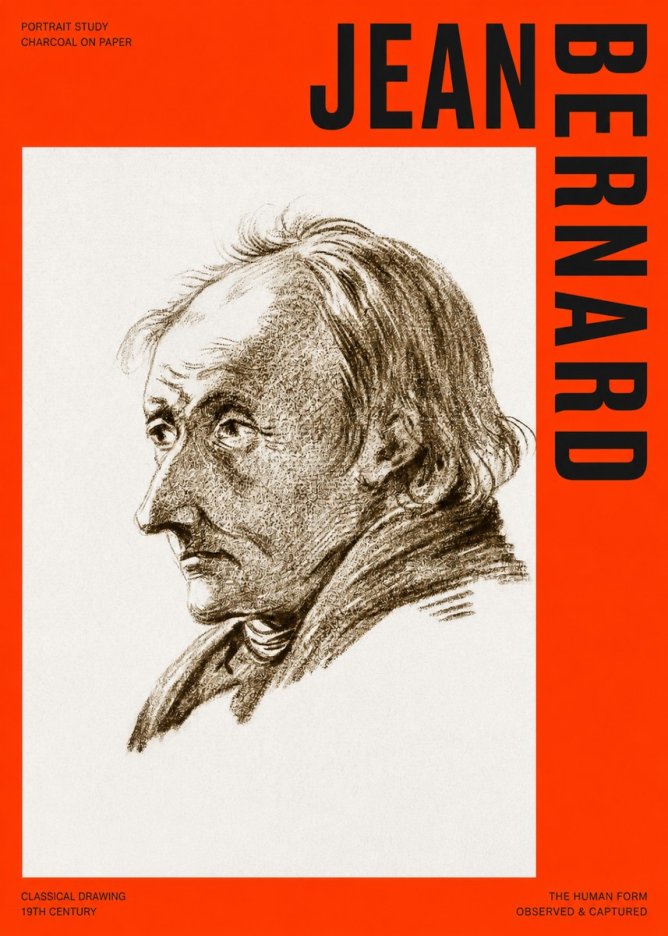 Jean Bernard Portrait of an Elderly Man No4 - Plakat