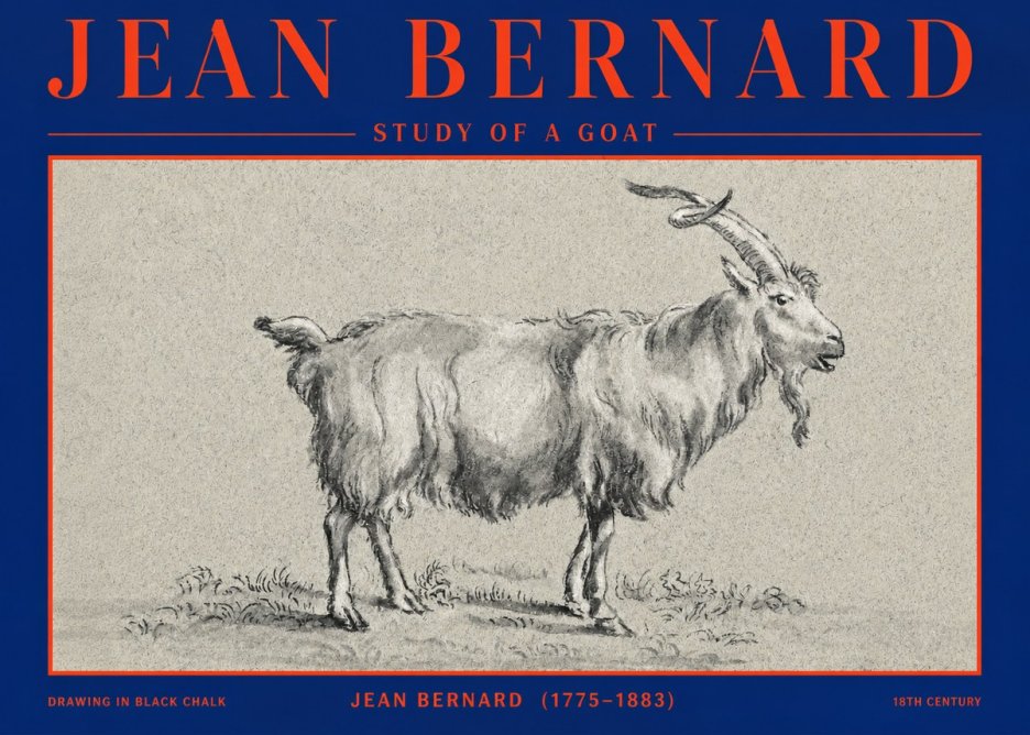 Jean Bernard Study of a Goat II No2 - Plakat