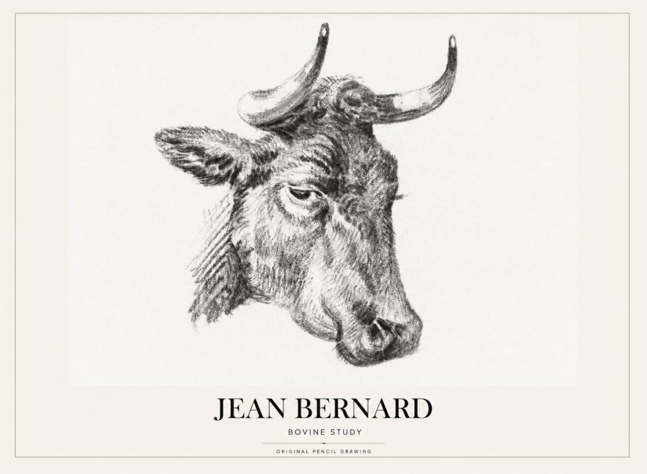 Jean Bernard Bovine Study I No1 - Plakat