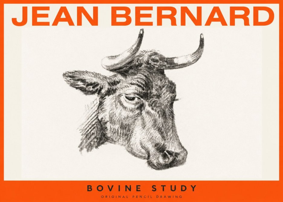 Jean Bernard Bovine Study I No2 - Plakat