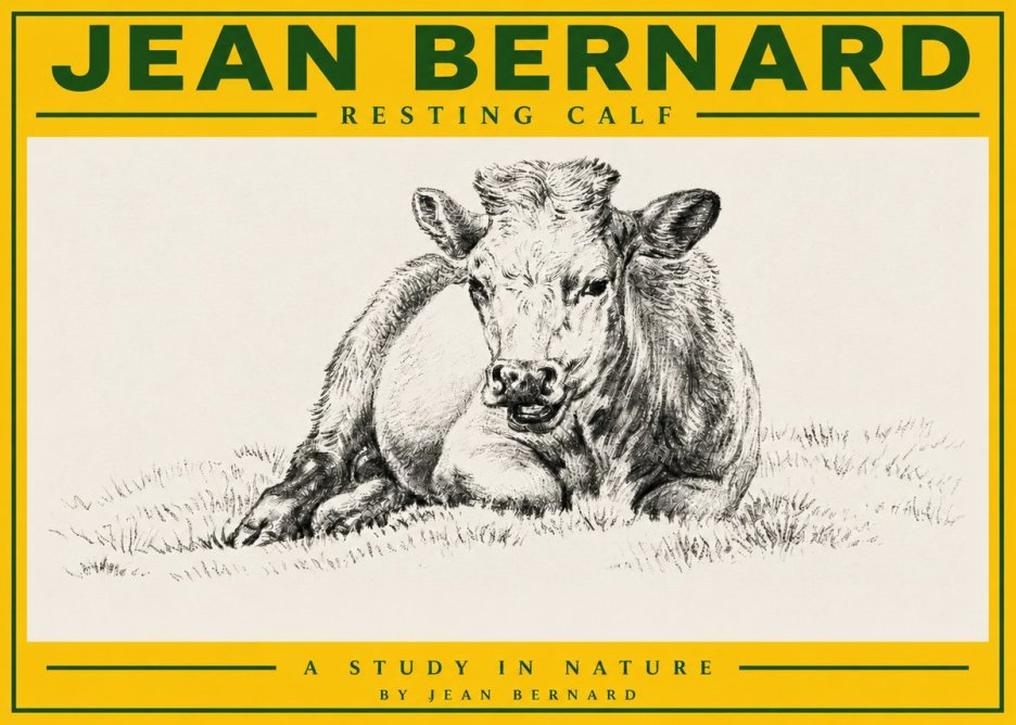 Jean Bernard Resting Calf I No3 - Plakat