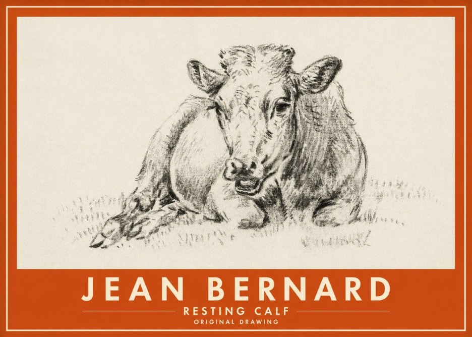 Jean Bernard Resting Calf II No2 - Plakat