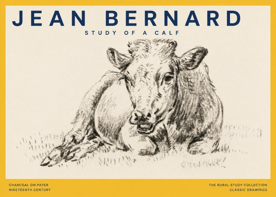 Jean Bernard Resting Calf II No5 - Plakat