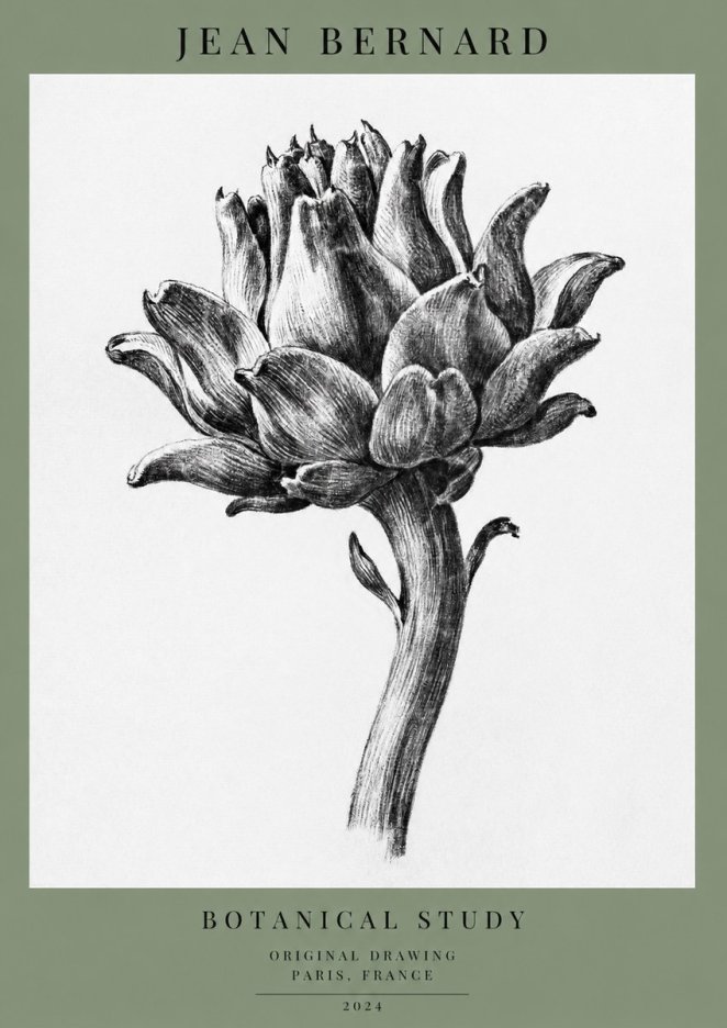 Jean Bernard Botanical Study No1 - Plakat