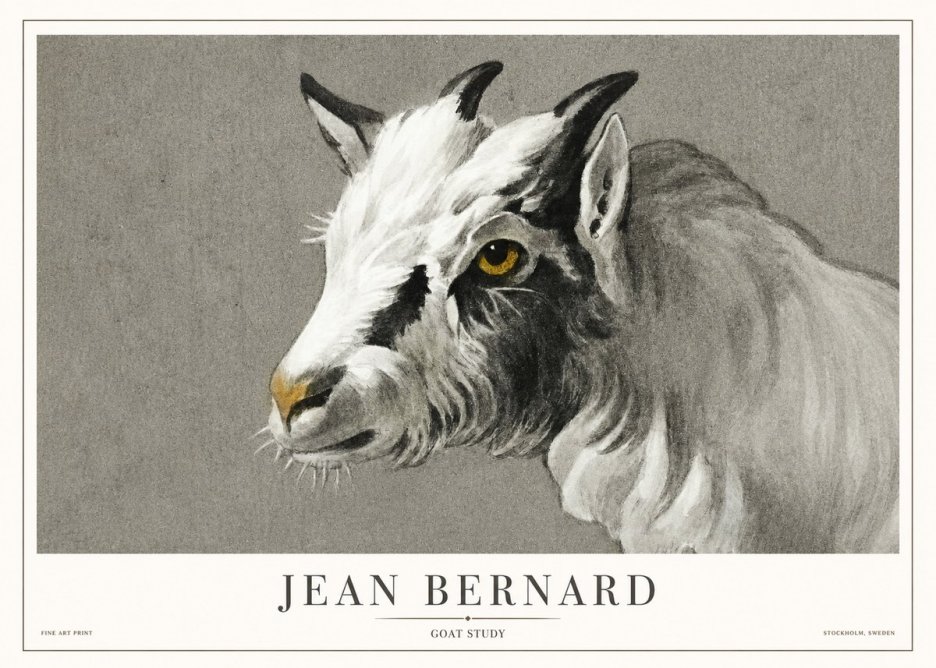 Jean Bernard Goat Study No1 - Plakat