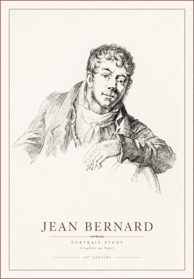 Jean Bernard French Portrait Study No2 - Plakat