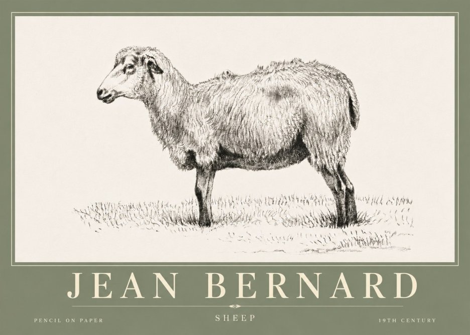 Jean Bernard Sheep No6 - Plakat