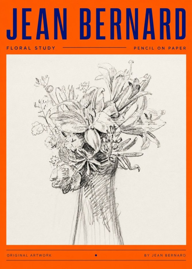 Jean Bernard Bouquet of Lilies No5 - Plakat