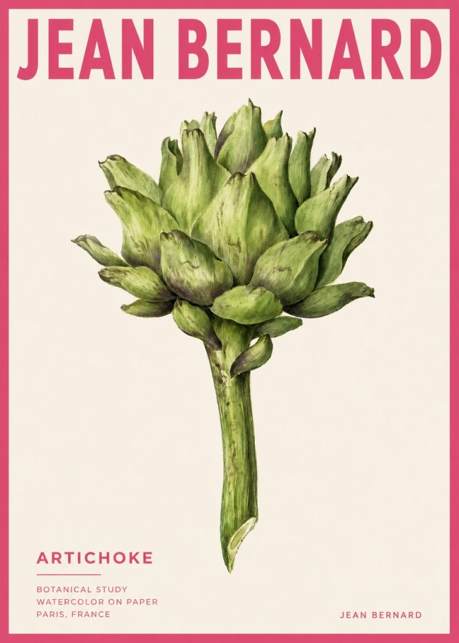 Jean Bernard Green Artichoke No4 - Plakat