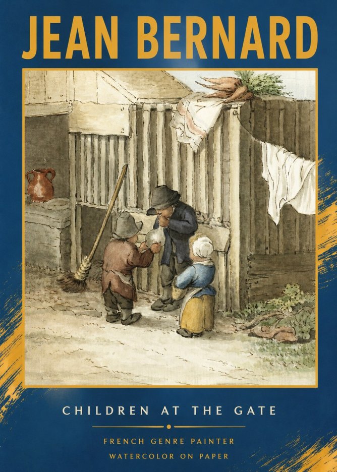 Jean Bernard Children at the Gate No2 - Plakat