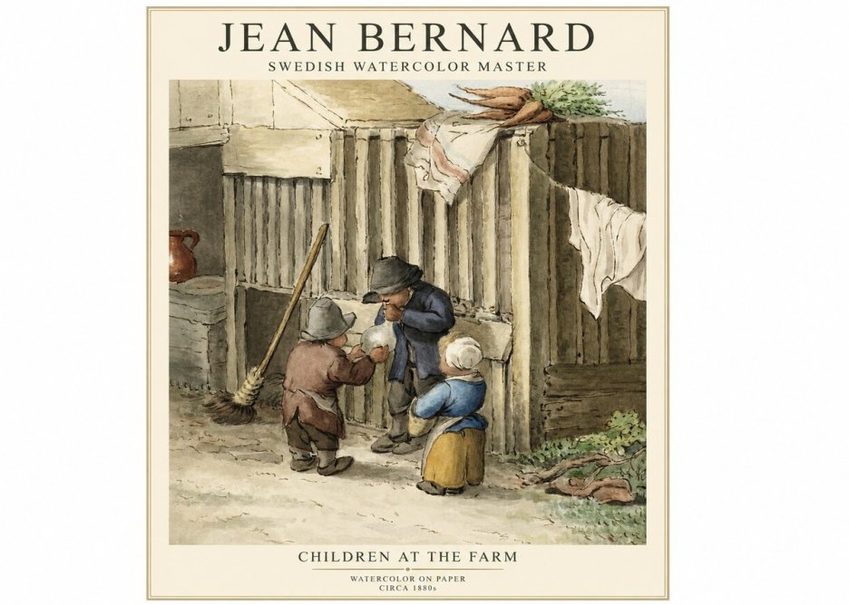 Jean Bernard Children at the Gate No3 - Plakat