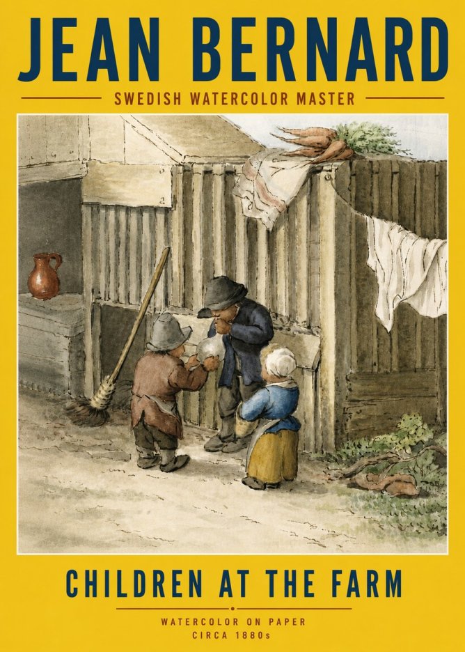 Jean Bernard Children at the Gate No6 - Plakat
