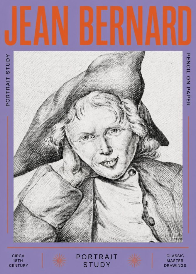 Jean Bernard Portrait Study VII No5 - Plakat