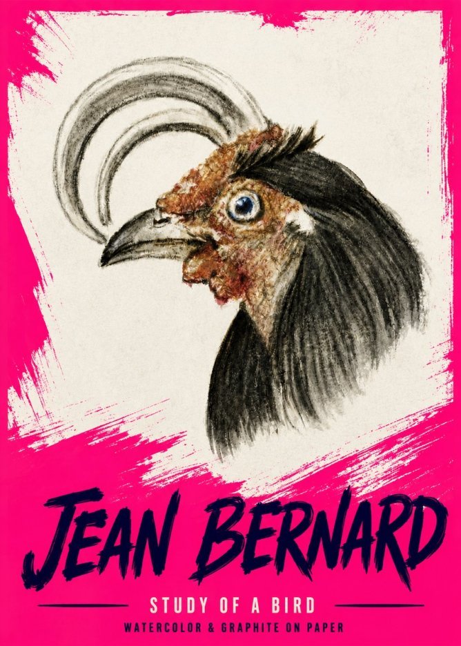 Jean Bernard Rooster Study No6 - Plakat