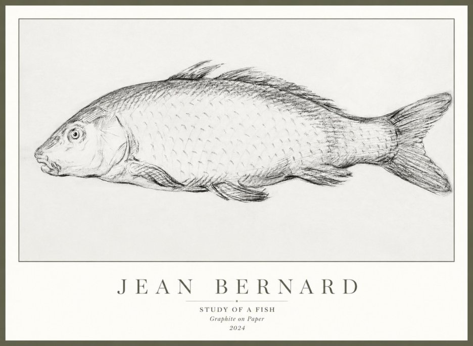 Jean Bernard Study of a Fish III No3 - Plakat