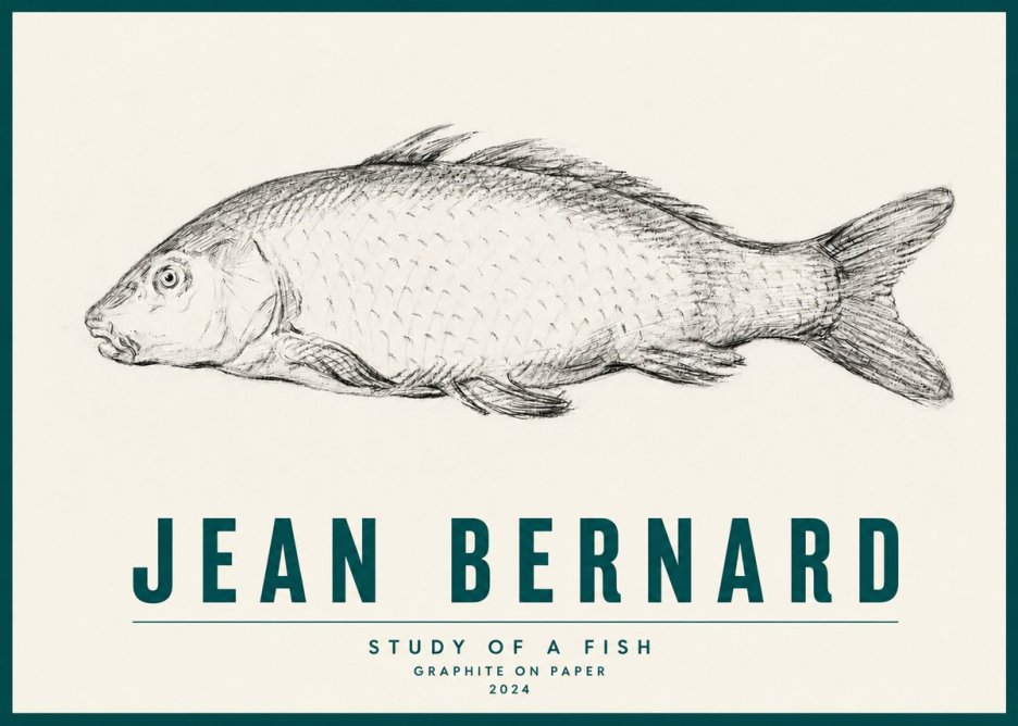 Jean Bernard Study of a Fish III No5 - Plakat