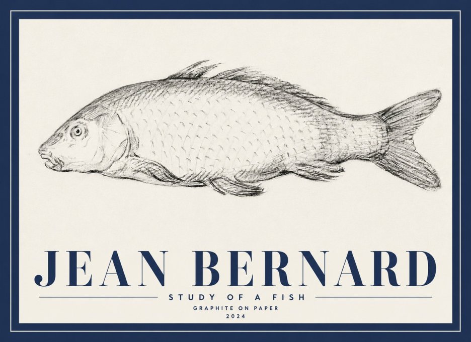 Jean Bernard Study of a Fish III No6 - Plakat