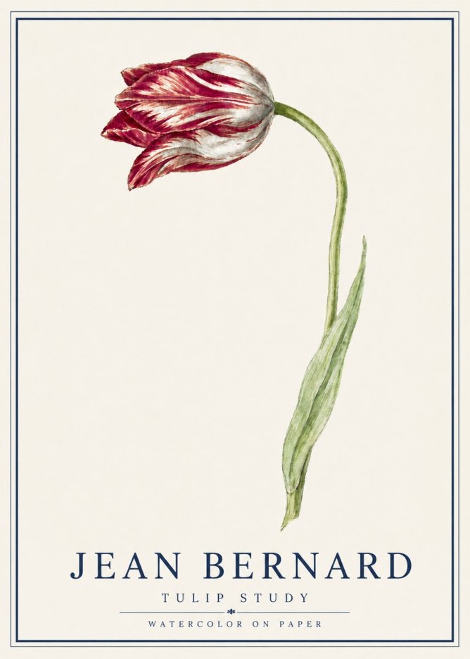 Jean Bernard Tulip Study No5 - Plakat