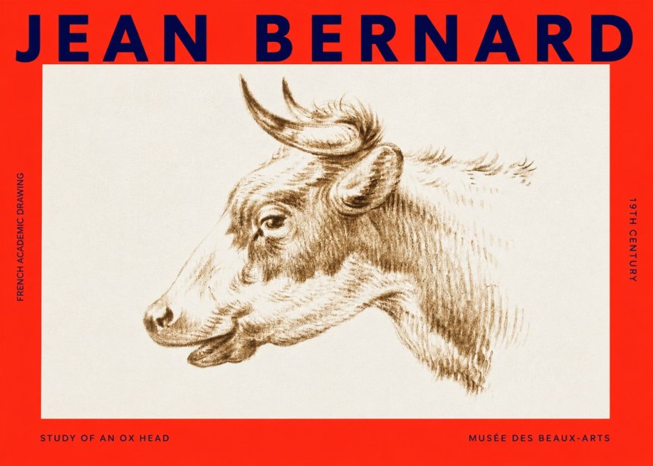 Jean Bernard Bovine Study II No4 - Plakat