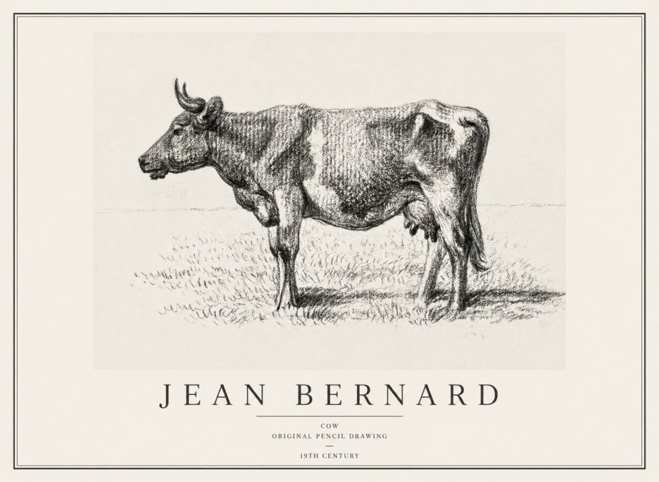 Jean Bernard Cow I No1 - Plakat