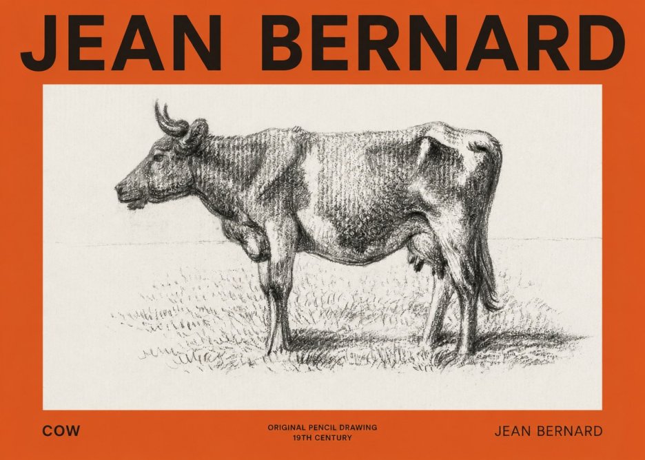 Jean Bernard Cow I No2 - Plakat