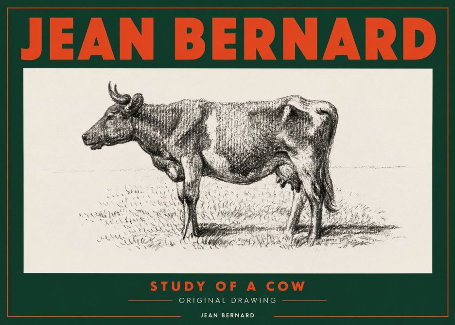 Jean Bernard Cow I No4 - Plakat