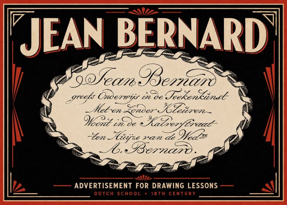 Jean Bernard Jean Bernard - Teacher of the Art of Drawing No6 - Plakat