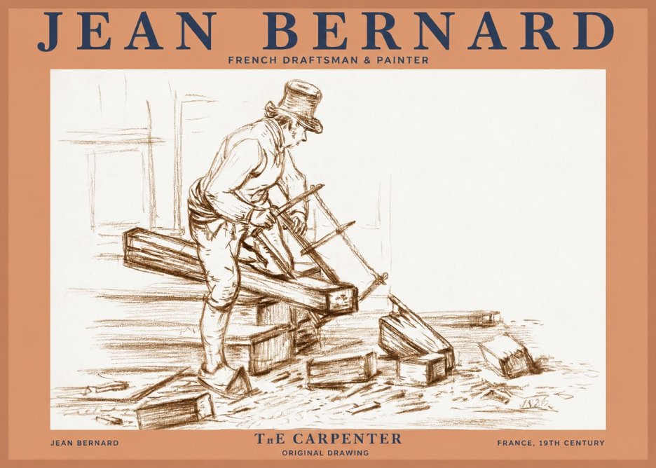 Jean Bernard The Carpenter No2 - Plakat