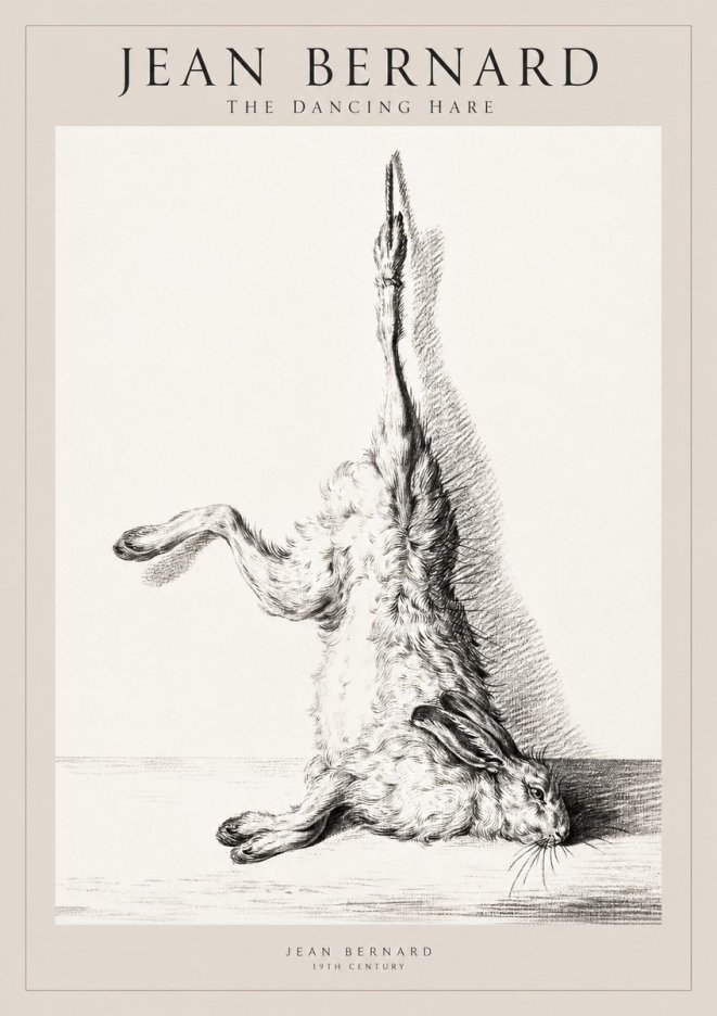 Jean Bernard The Dancing Hare No1 - Plakat