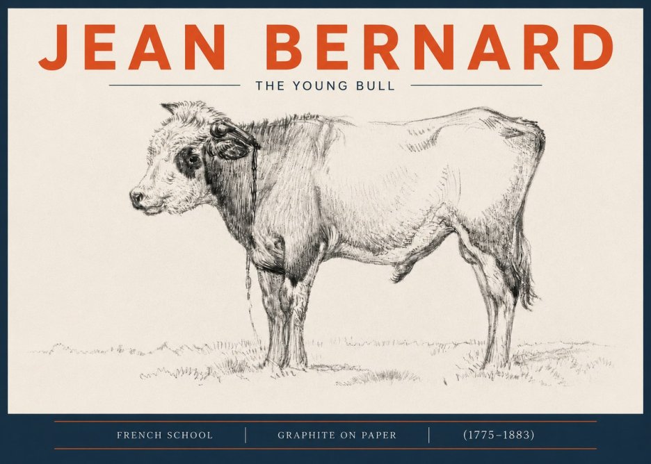 Jean Bernard The Young Bull No4 - Plakat