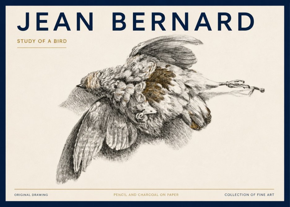Jean Bernard Study of a Bird III No3 - Plakat
