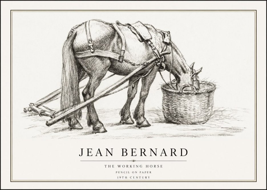 Jean Bernard The Working Horse No1 - Plakat