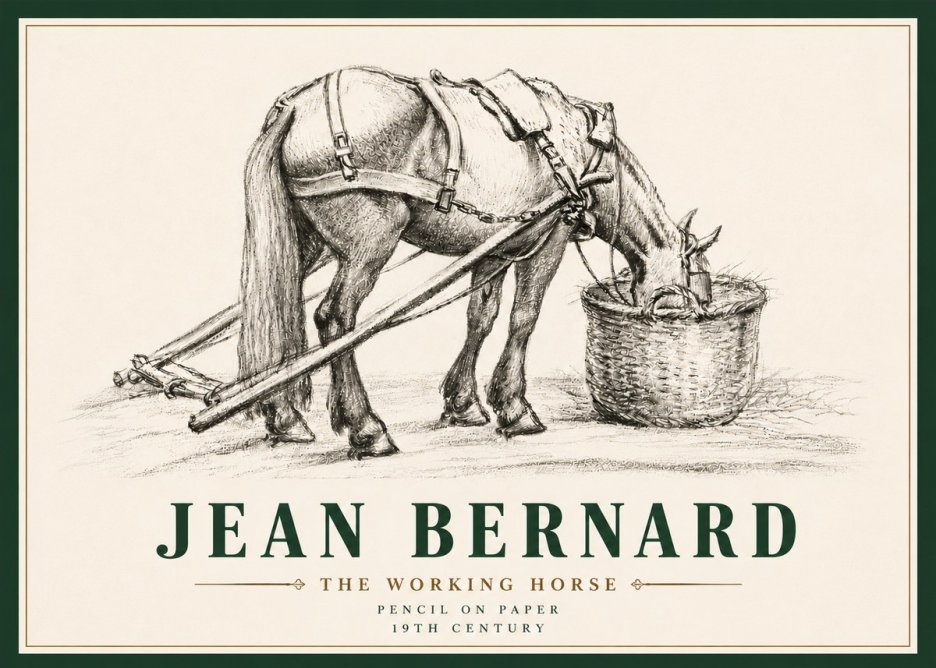 Jean Bernard The Working Horse No6 - Plakat