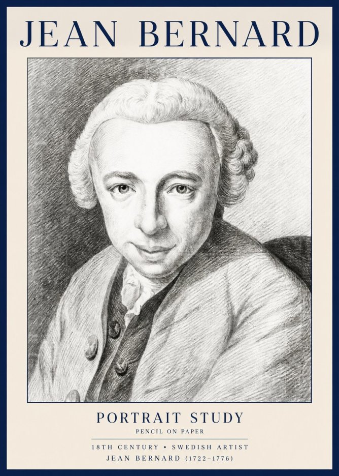 Jean Bernard Portrait of a Gentleman I No4 - Plakat