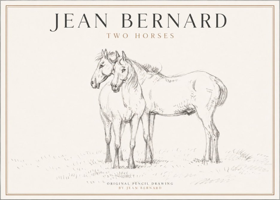 Jean Bernard Two Horses I No1 - Plakat