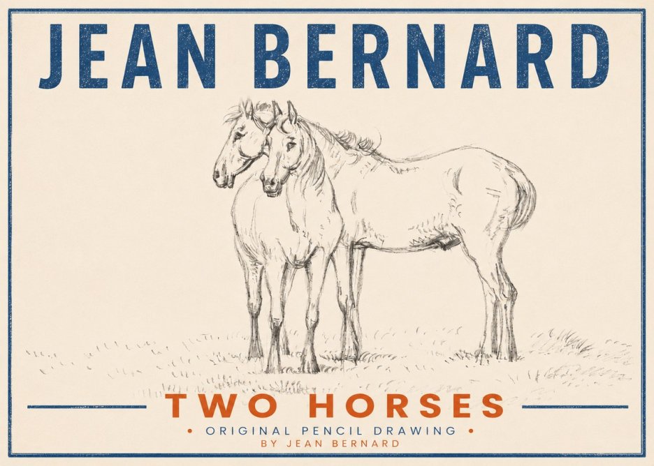 Jean Bernard Two Horses I No3 - Plakat